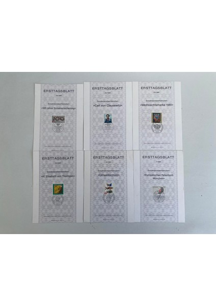 Almanya 1980LER Posta Pulu Ilk Gün Kartı Lotu 235 Adet modelleri