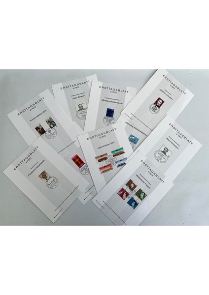 Almanya 1970LER Posta Pulu Ilk Gün Kartı Lotu 185 Adet