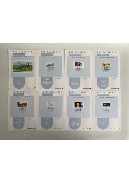 Almanya 2000LER Posta Pulu Ilk Gün Kartı Lotu 85 Adet modelleri