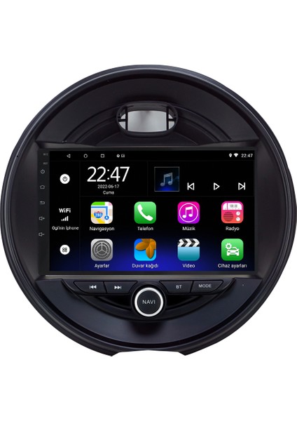 Mini Cooper Android 12 Kablosuz Carplay Navigasyon Multimedya Ekran Teyp MY-0609W-
