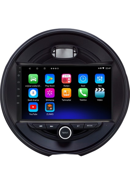 Mini Cooper Android 12 Kablosuz Carplay Navigasyon Multimedya Ekran Teyp MY-0609W-