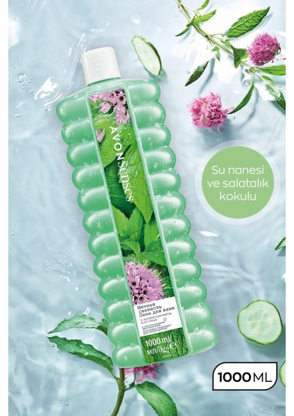 Senses Banyo Köpüğü 1000 ml – Su Nanesi ve Salatalık Aromalı, Ferahlatıcı ve Rahatlatıcı Etki modelleri
