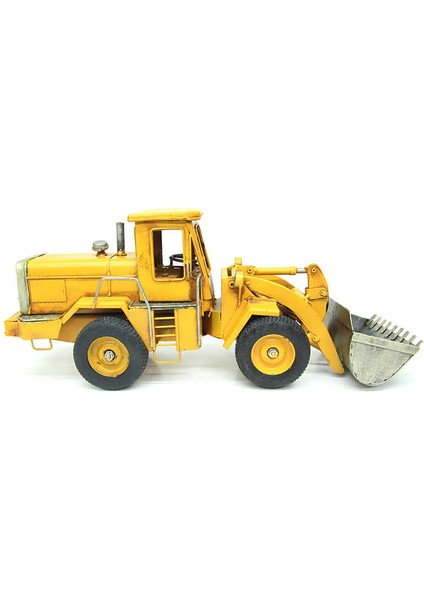 Vintage Eskitme Metal Dozer Iş Makinesi Kepçe 36CM