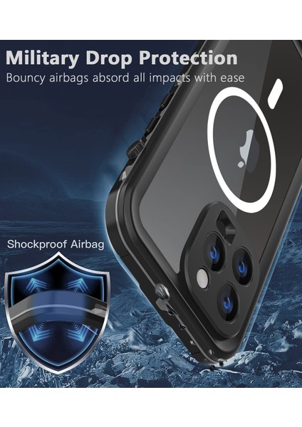 iPhone 13 Pro Su Geçirmez Kılıf Magsafe Waterproof Shockproof Ip 68 Sertifikalı Su Altı Kılıf indirimleri
