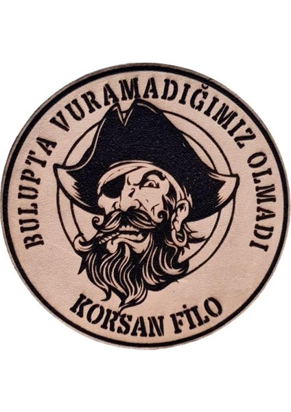 Korsan Filo- Deri Peç - Arma - Askeri Patch