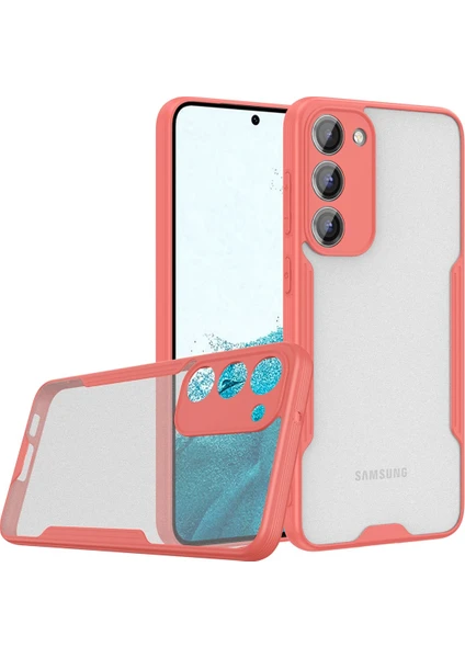 Kzy Samsung Galaxy S23 Kılıf Kamera Korumalı Colorful Silikon Kapak - Pembe