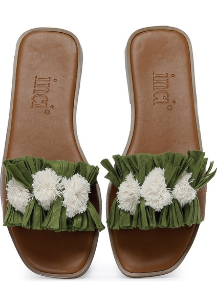 Incı Freyes 3fx Yeşil Kadın Düz Terlik fırsatları