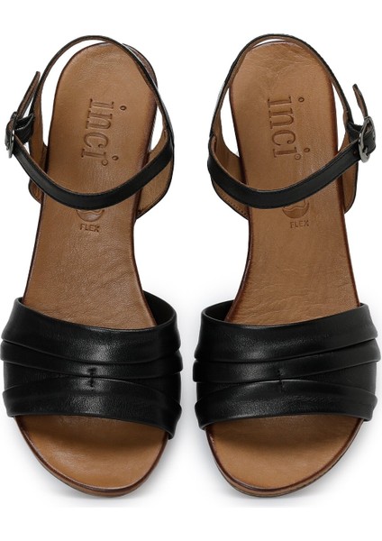 Incı Mıly 3fx Siyah Kadın Comfort Sandalet fırsatları