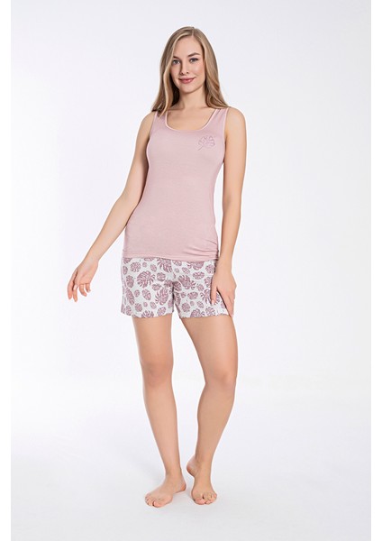 840.403 Kadın Yazlık Geniş Askılı Şortlu Pijama Takım