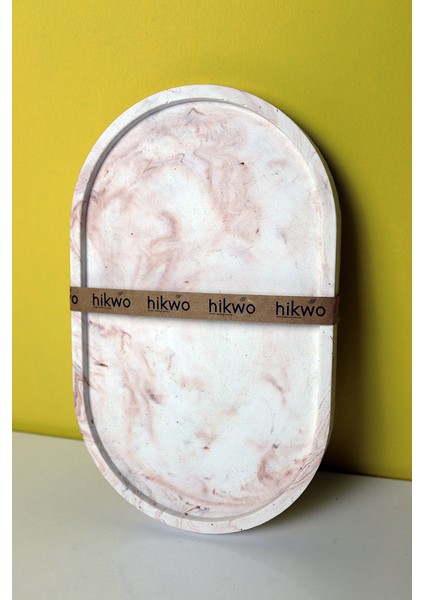 Mermer Desenli Büyük Boy Dekoratif Sunum Tepsisi - Kahve fırsatları