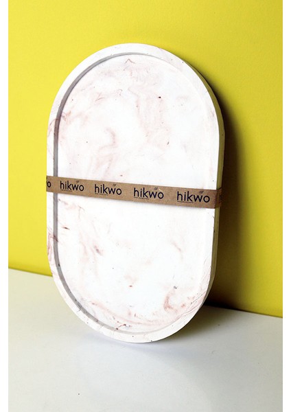 Mermer Desenli Büyük Boy Dekoratif Sunum Tepsisi - Kahve indirimleri