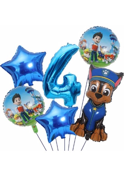 Paw Petrol Paw Patrol Polis Köpek Chase Yaş Balon Konsept Doğum Günü Set Yaş Balon Set