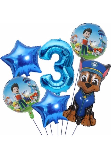 Paw Petrol Paw Patrol Polis Köpek Chase Yaş Balon Konsept Doğum Günü Set Yaş Balon Set