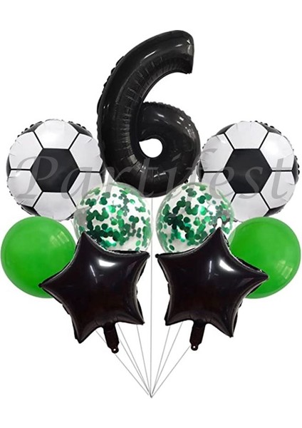 Futbol Konsept Balon Set Maç Konsept Doğum Günü Set Yaş Balon Set