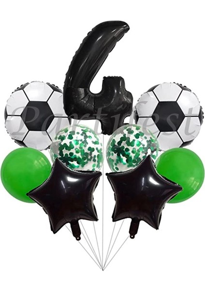 Futbol Konsept Balon Set Maç Konsept Doğum Günü Set Yaş Balon Set