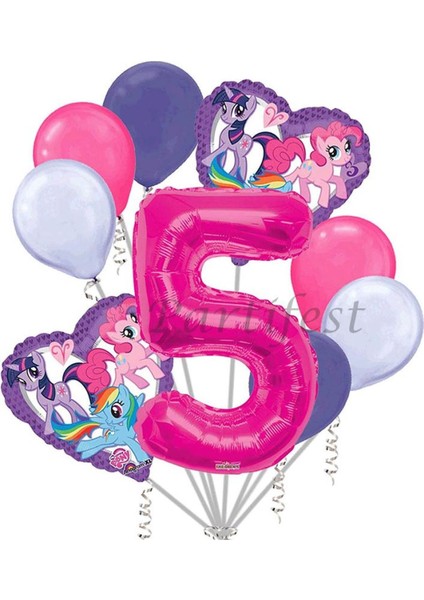 My Little Ponny Balon Set My Little Ponny Folyo Balon Set Konsept Doğum Günü Set Yaş Balon