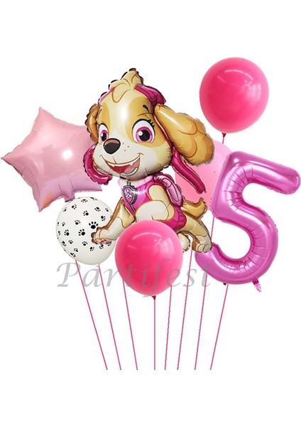 Paw Petrol Folyo Set Paw Patrol Skye Balon Set Konsept Doğum Günü Set Yaş Balon Set