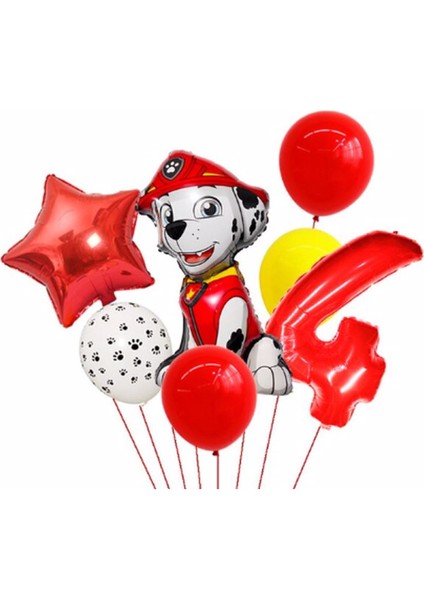 Paw Petrol Pav Petrol Polis Köpek Marshall Yaş Balon Konsept Doğum Günü Set Yaş Balon Set