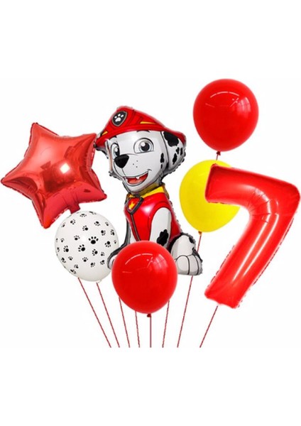 Paw Petrol Pav Petrol Polis Köpek Marshall Yaş Balon Konsept Doğum Günü Set Yaş Balon Set