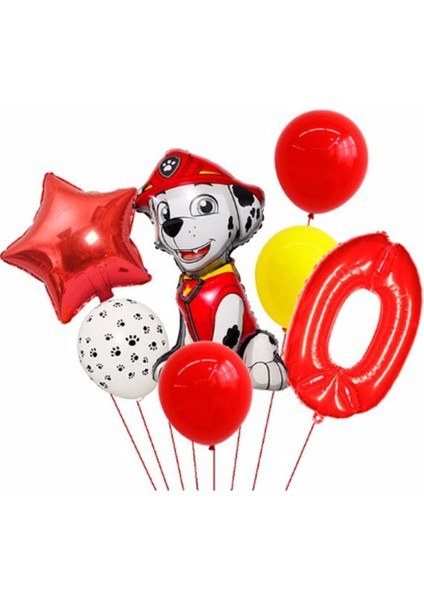 Paw Petrol Pav Petrol Polis Köpek Marshall Yaş Balon Konsept Doğum Günü Set Yaş Balon Set