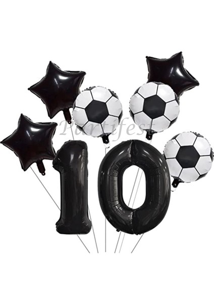 Futbol Konsept Balon Set Maç Konsept Doğum Günü Set Yaş Balon Set