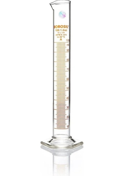 Cam Mezür 100 mL - Dereceli Silindir Sertifikalı