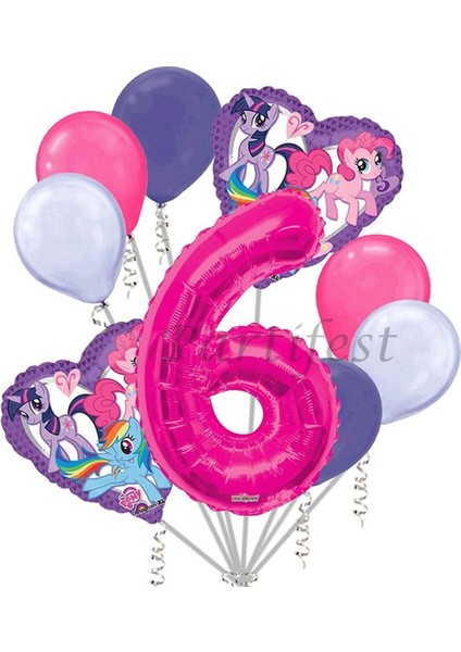 My Little Ponny Balon Set My Little Ponny Folyo Balon Set Konsept Doğum Günü Set Yaş Balon