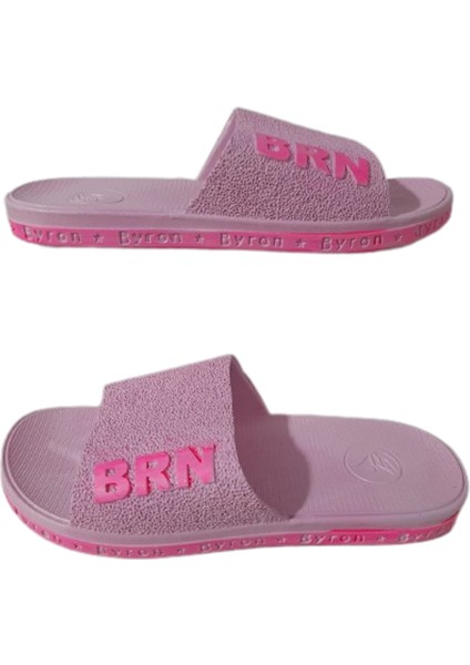 Brn B050-10 Kadın Açık Pembe Kaymaz Taban Deniz Plaj Havuz Günlük Yürüyüş Terlik