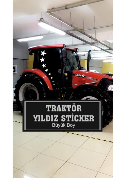 Eyba Sticker Traktör Yıldız Seti Büyük Boy ,erkunt,tümosan,new Holland,hattat,case Kabin Sticker