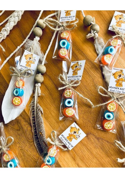 3'lü Portakal Temalı Doğum Günü, Babyshower, Düğün, Sünnet, Mevlüt, Yaş Günü Şekeri 25 Adet