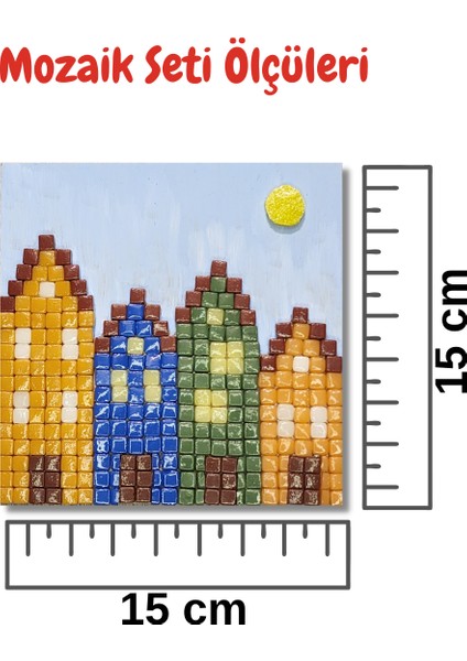 Çocuk Mozaik Seti-Dikkat ve El Becerisi Geliştirici Sanatsal Eğitici Oyuncak (Evler)