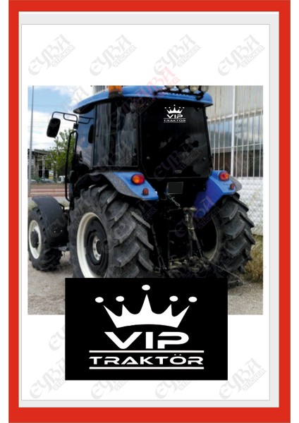 4'lü Mega Traktör Sticker Set Yapışkanlı Motor Tümosan Başak Case Massey Ferguson Oto-Araç Kaplama