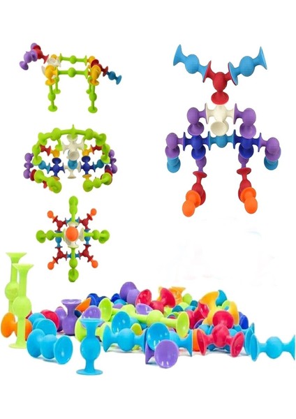 Vakum Molekül 25 Parça Yapı Taşları Fidget Duyusal Popit Eğitici Oyuncak LEGO