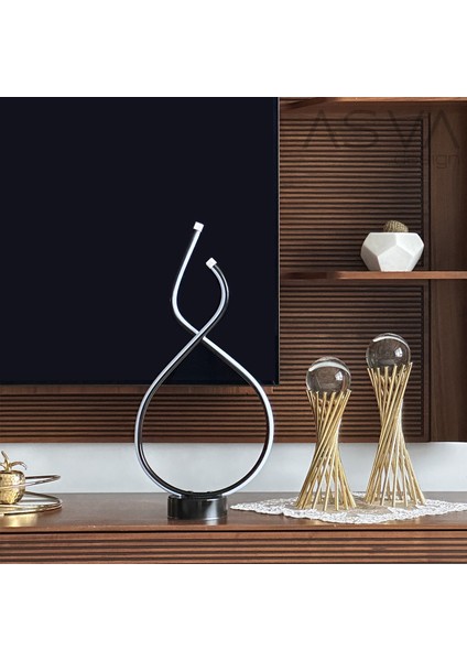 Dekoratif LED Masa Lambası Abajur Spiral