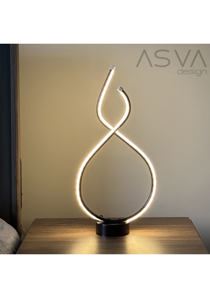 Dekoratif LED Masa Lambası Abajur Spiral