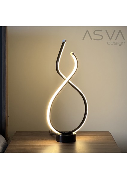 Dekoratif LED Masa Lambası Abajur Spiral