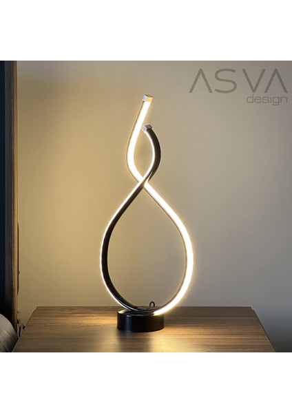 Dekoratif LED Masa Lambası Abajur Spiral