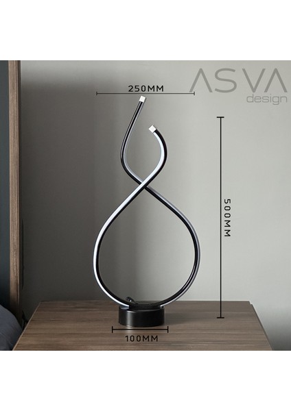 Dekoratif LED Masa Lambası Abajur Spiral