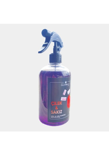 Oto ve Oda Parfümü 'çilek&sakız' Aromalı 500 ml Triger (Püskürtmeli Başlık)