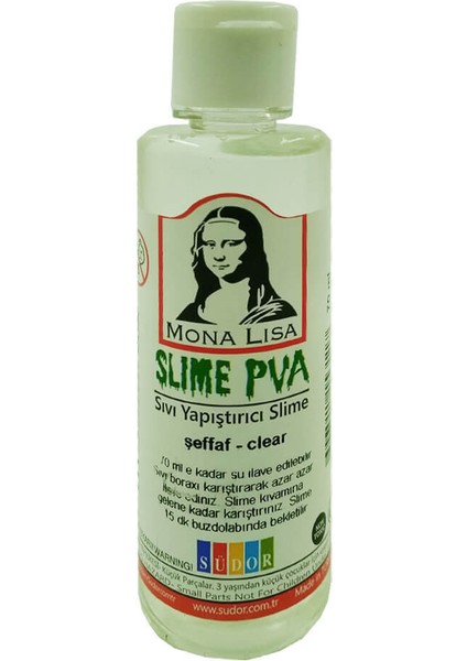 Mona Lisa Slime Tutkalı 70 ml Şeffaf 3 Adet