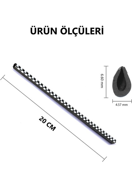Araçiçi Klima Izgara Hava Çıkış Dekoratif Klima Şerit Karbon Siyah 10 Ad