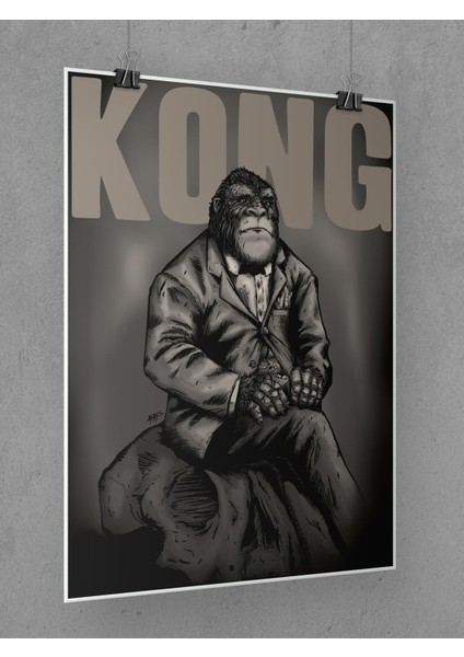 King Kong Poster 45 x 60 cm Afiş - Kalın Poster Kağıdı Dijital Baskı