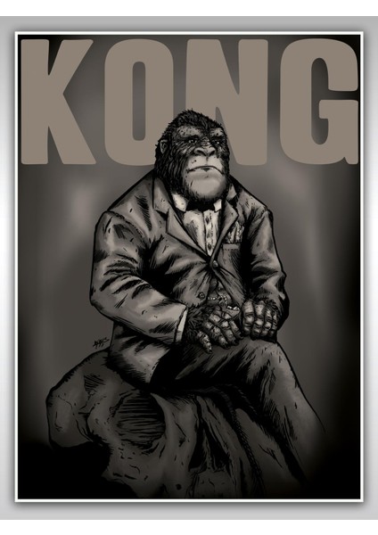 King Kong Poster 45 x 60 cm Afiş - Kalın Poster Kağıdı Dijital Baskı