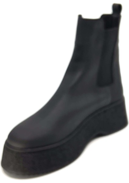 G106 Microfiber Deri Yüksek Taban Chealse Kadın Bot fırsatları