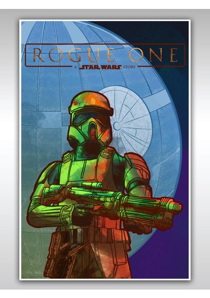 Star Wars Poster 40 x 60 cm Yıldız Savaşları Rogue One Afiş - Kalın Poster Kağıdı Dijital Baskı