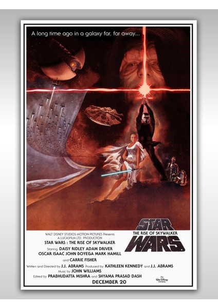 Star Wars Poster 40 x 60 cm Yıldız Savaşları Afiş - Kalın Poster Kağıdı Dijital Baskı