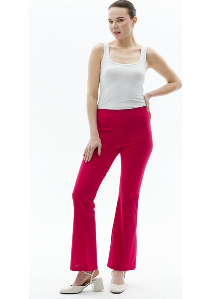 Normal Bel Standart Fuşya Kadın Pantolon 23YSL5030