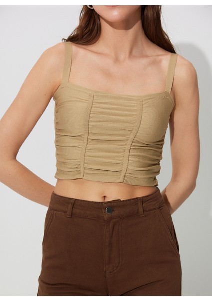 Kare Yaka Bej Kadın Büstiyer SWA4641BJ fiyatları