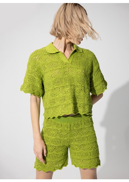 Polo Yaka Yeşil Kadın Ikili Takım SWTK4634-35YE fiyatları