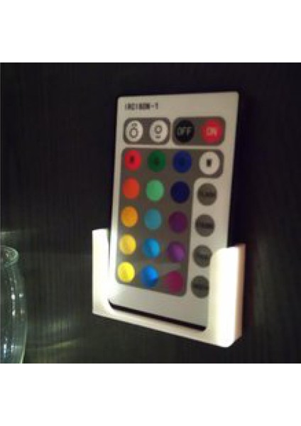 Rgb LED Şeritli Uzaktan Kumanda Tutucu Organik Plastikten